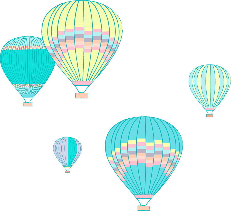 Illustration of Hot Air Balloons